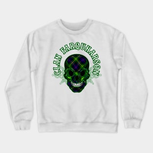 Scottish Clan Farquharson Tartan Celtic Skull Crewneck Sweatshirt